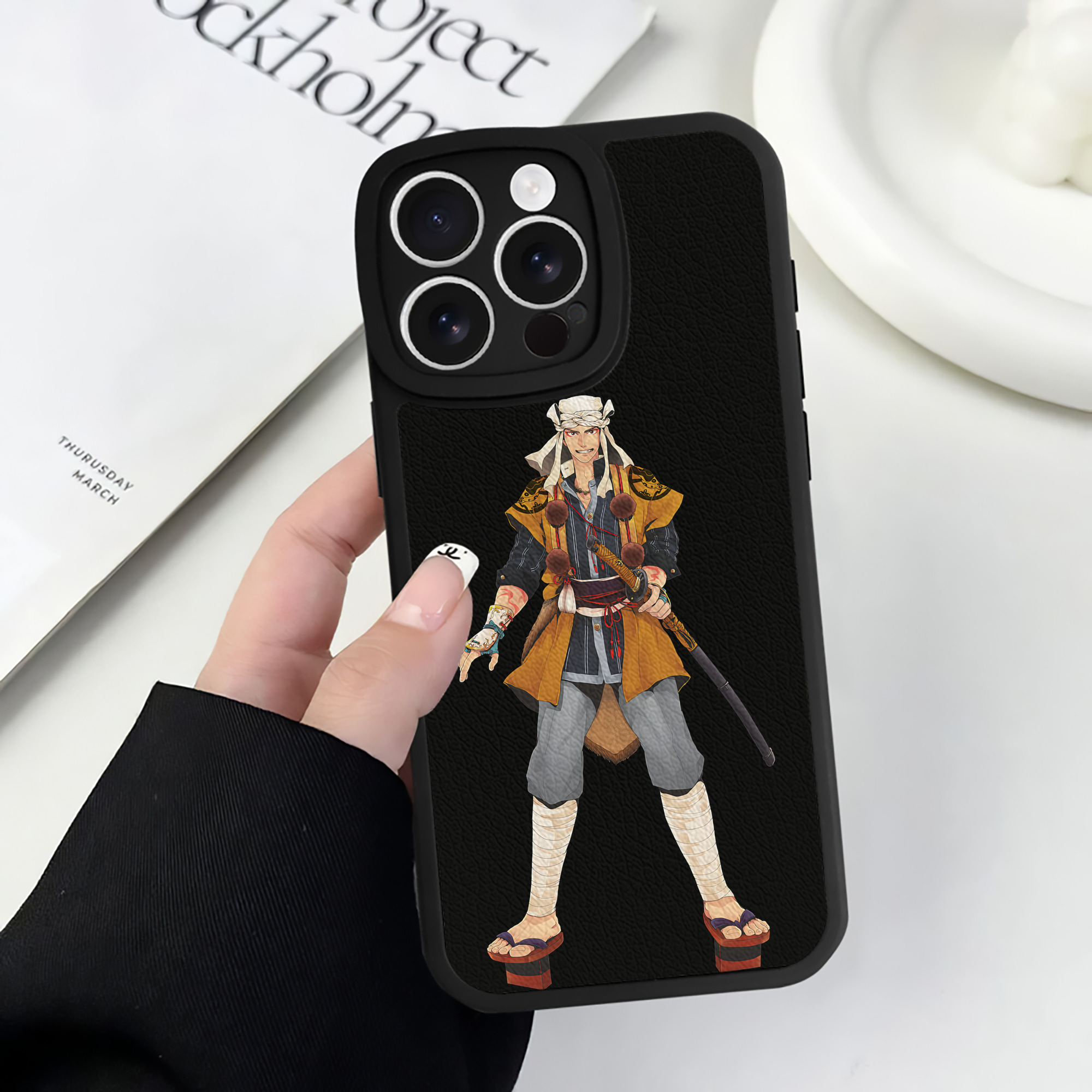 （画像用） 刀剣乱舞 Touken Ranbu 【iPhone 16シリーズ対応】シリコンスマホケース（レザー調） 材質：シリコン